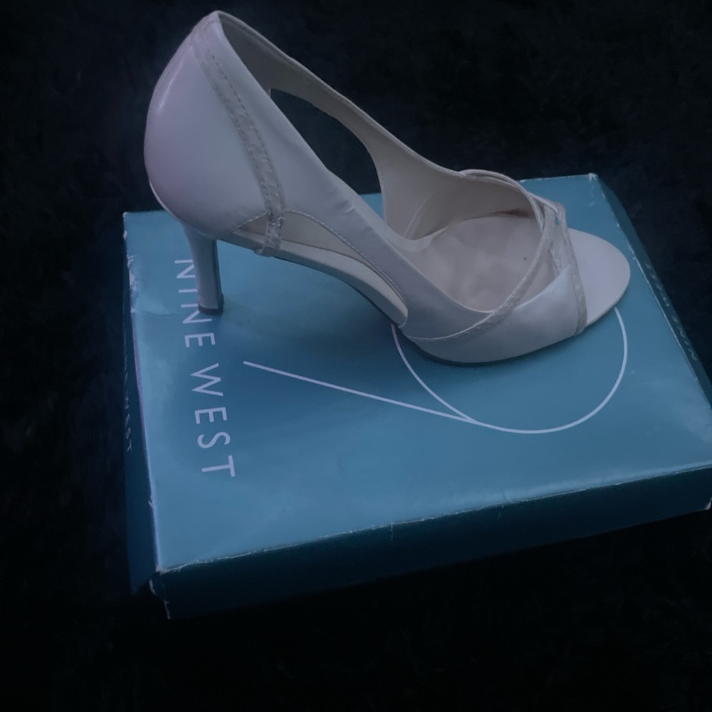 Nine West White Heels